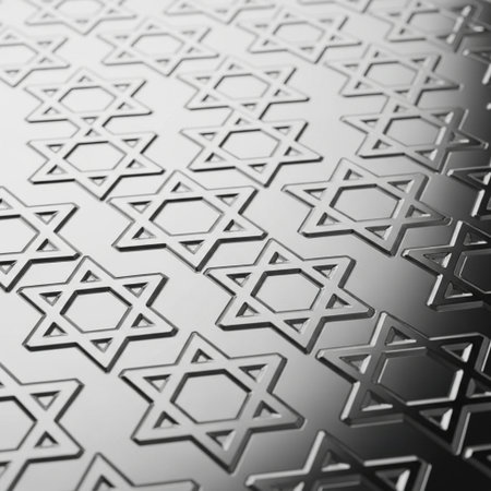 Silver metal background with rhombus pattern. 3d render illustrationの素材