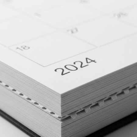 Calendar page with the date of 2023, close-upの素材