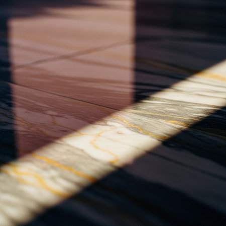 abstract background of light and shadow on the floor, shallow depth of fieldの素材
