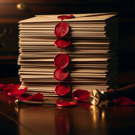 Wedding rings on a stack of books. Wedding background.の素材