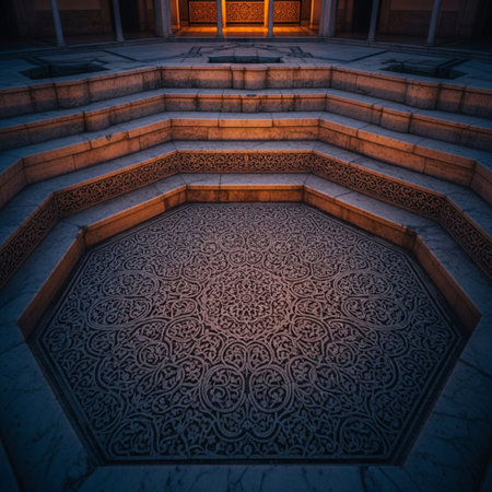 Interior of the Hassan II Mosque in Casablanca, Moroccoの素材