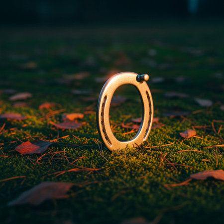 Wedding rings on the green moss in the autumn forest.の素材