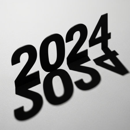 New Year 2014 background with black shadow on the white paper. 3D illustration.の素材