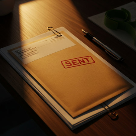 Clipboard with secret document and pen on wooden table. Secret concept.の素材