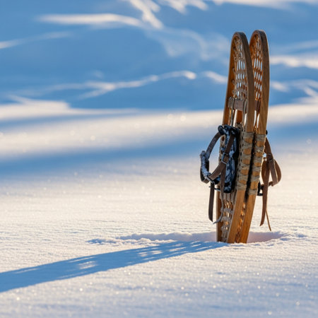 Skiing on the snow in the mountains. Winter landscape.の素材