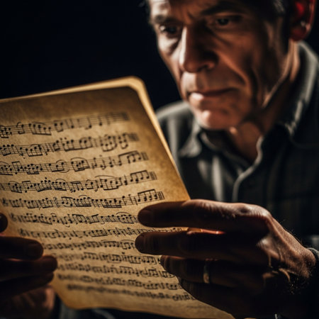 Editorial close-up image taken from a low angle perspective, tightly focused on the hands and lowerの素材