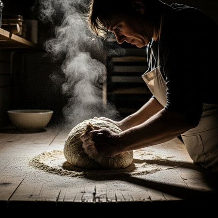 An intense, editorial photograph captured in a cinematic side profile silhouette, showing a person uの素材