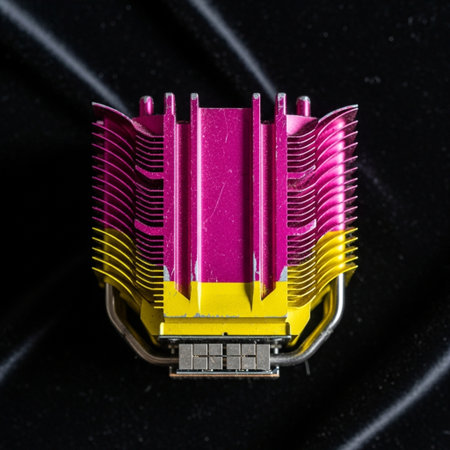 Electronic circuit board with a drop of water on a black backgroundの素材