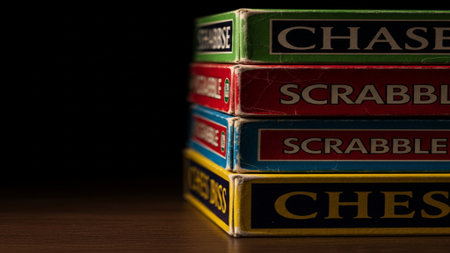 Editorial macro photograph capturing an extreme close-up of a vertical stack of vintage, worn boardの素材
