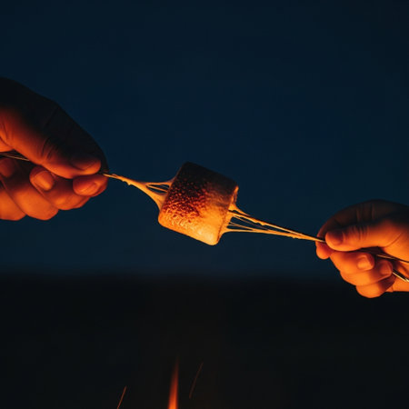 A tightly framed, square-format, cinematic hero detail focusing on a diverse family bonding moment:の素材