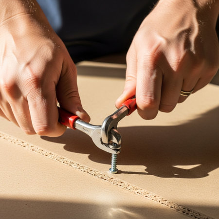 A Hero Detail shot in a 1:1 square composition capturing the close-up of a father's and son's handsの素材