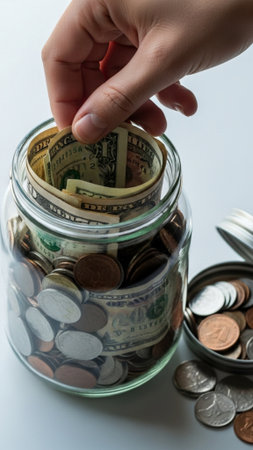 A meticulously arranged, centered, high-angle (top-down) vertical flat lay composition. A vintage clの素材