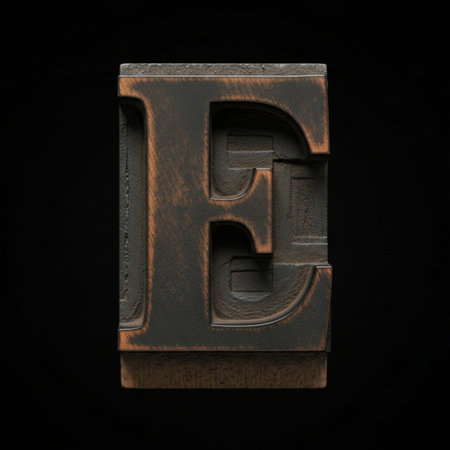 A tight, centered close-up photograph capturing the intricate detail of an ancient, large format wooの素材