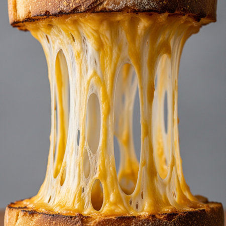 Square composition (1:1). Tightly framed, symmetrical medium close-up focused solely on the moment oの素材