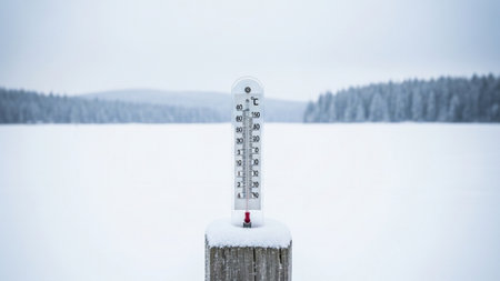 A sweeping, desolate winter vista captured in an extreme wide panoramic format. The environment domiの素材