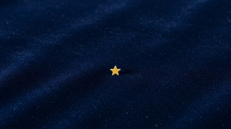 An extreme wide shot (16:9) emphasizing the isolation and formality of a single, highly polished golの素材