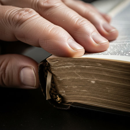 A deeply intimate, square-cropped photograph focusing only on the texture and detail where a parent'の素材