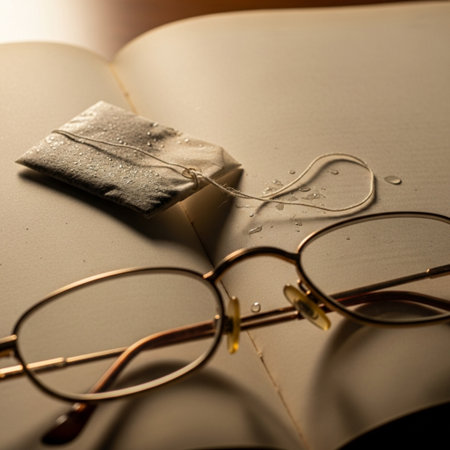 A focused, symmetrical square composition capturing a moment of quiet contemplation. The detail shotの素材
