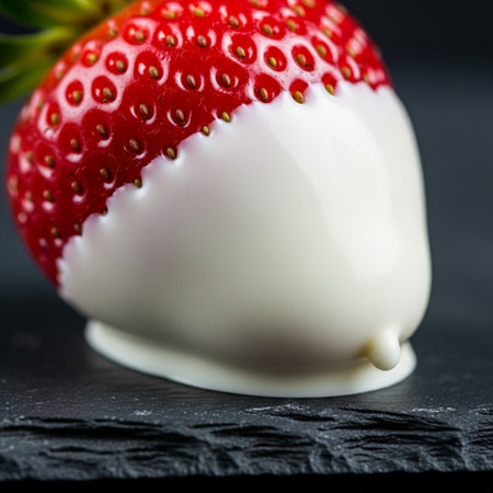 Editorial food photography capturing a HERO DETAIL moment. A tightly framed, square composition featの素材