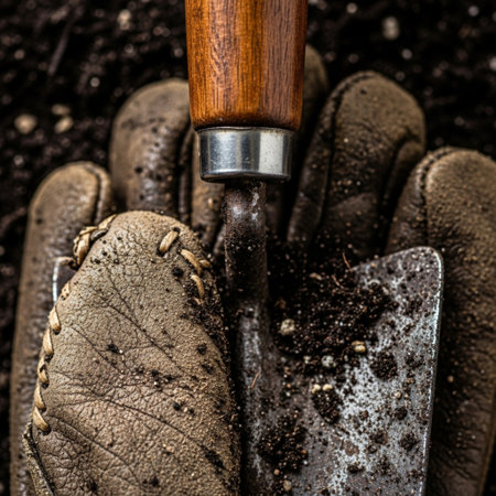 A tightly framed, symmetrical square still life focusing on the textural interface between an antiquの素材