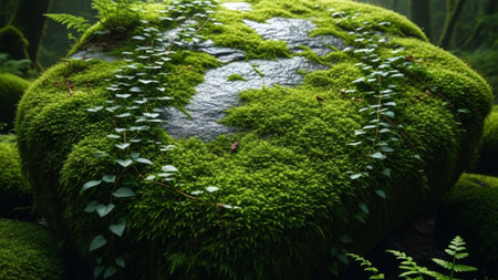A cinematic environmental wide shot (16:9) capturing the essence of natural renewal. The scene focusの素材