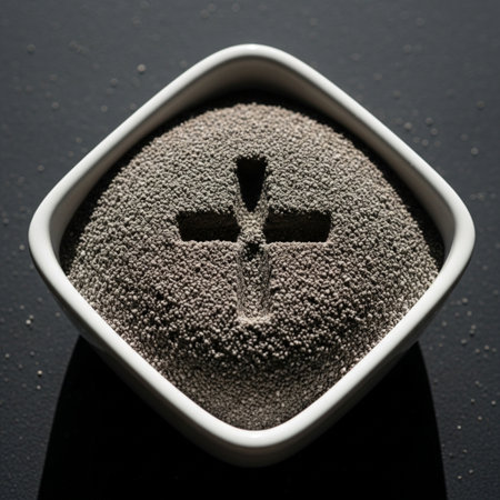 A centered, editorial close-up photograph (1:1 ratio) focusing intensely on a minimalist, white ceraの素材