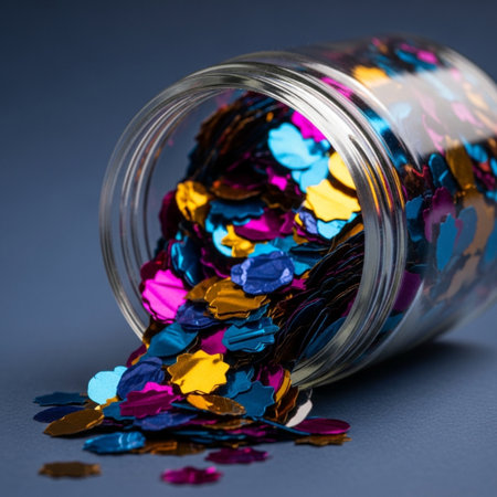 A deeply saturated and tightly framed macro photograph focusing exclusively on the mouth of a clearの素材