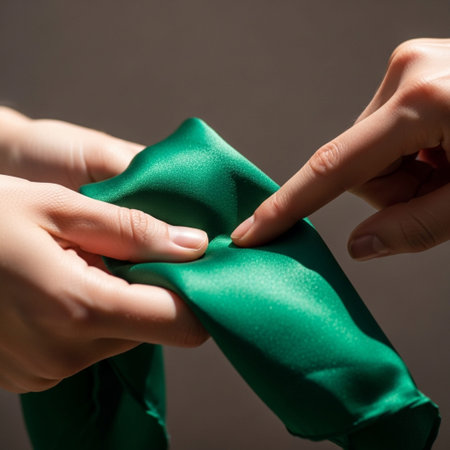 An extreme close-up, square format (1:1), capturing the intimate moment of a highly textured emeraldの素材