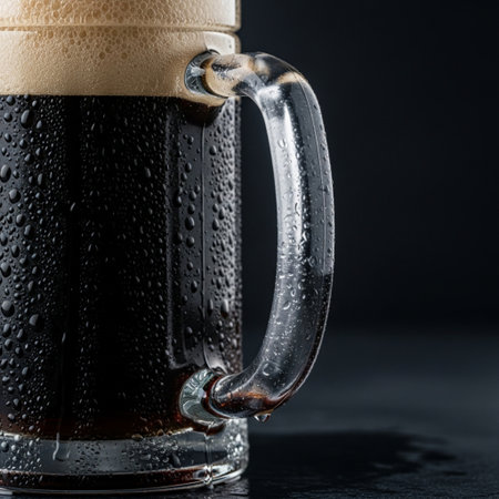 Extreme close-up, square composition, focusing solely on the intricate texture of the condensation sの素材