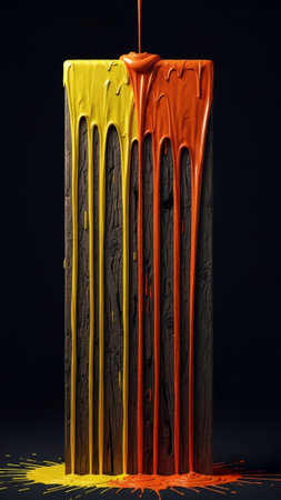 A striking, tall vertical photograph showcasing a massive wooden structure component used in Las Falの素材