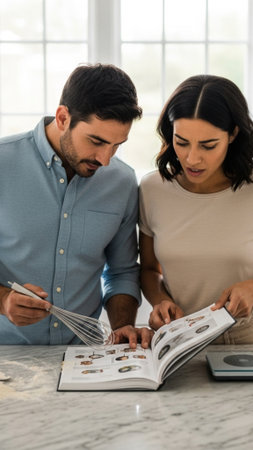 A photorealistic, cinematic full body vertical shot (9:16) capturing an ethnically diverse couple inの素材