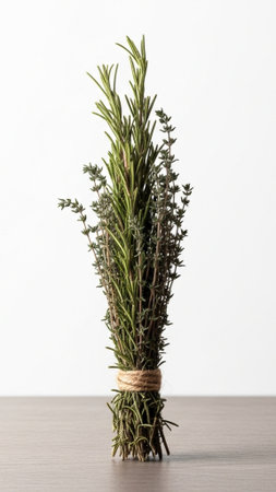 A vertical, tall 9:16 stock photograph featuring a centered, sharp, and elongated bundle of dried roの素材
