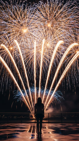 A vertical, full-body stock photo composition showing a sharp, centered individual standing on a darの素材