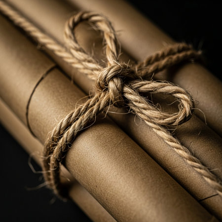 A high-definition, tightly cropped square image capturing the essential materials used in traditionaの素材