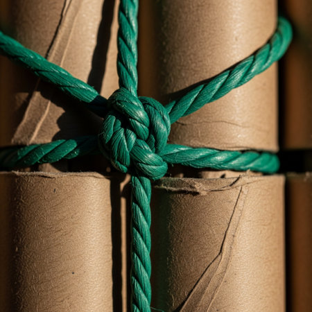 A square, centered, hero detail shot capturing the essence of unlit pyrotechnics materials for the Vの素材