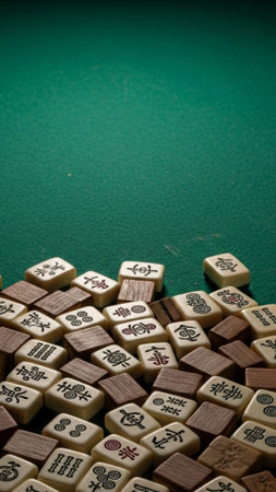 A minimalist, high-angle vertical 9:16 stock photo emphasizing negative space. The lower half featurの素材