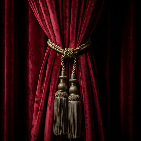 A tightly framed, symmetrical square composition focusing on the intense texture of a deep burgundyの素材