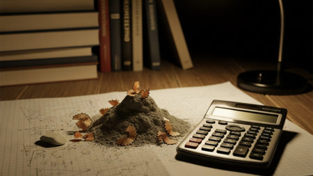 A cinematic environmental wide shot (16:9) capturing the isolation and intensity of intellectual worの素材