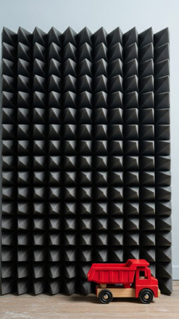 A vertical, tall composition capturing the symbolic conflict between professional quiet and domesticの素材