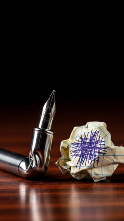 A vertical, minimalist composition (9:16) highlighting a small, centralized scene of intellectual exの素材