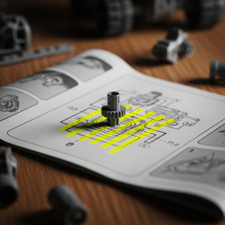 Square composition, extreme close-up still life illustrating meticulous focus. A single, complex modの素材