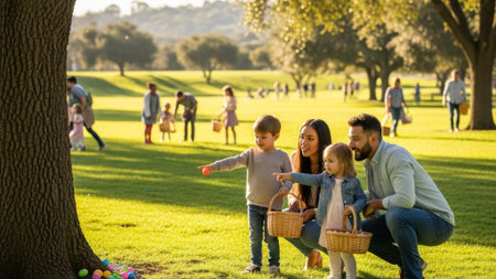 A panoramic, wide-angle cinematic photograph capturing a large, diverse community participating in aの素材