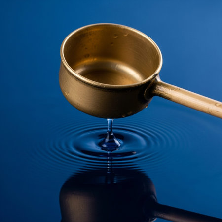 A deeply intimate, square (1:1) close-up shot focused specifically on the polished bronze rim of a tの素材