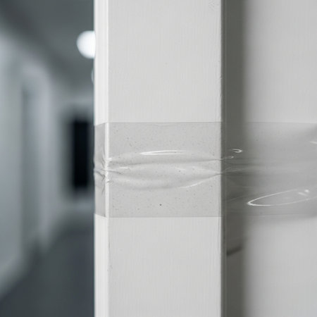 An extreme close-up still life rendered in a square format, capturing the material detail of a classの素材