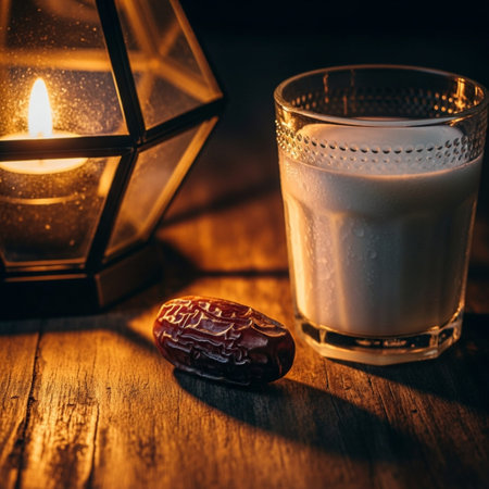 A tightly framed, symmetrical, close-up study (1:1 aspect ratio) of a single Medjool date resting agの素材