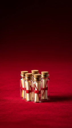 A vertically composed, high-definition stock image showcasing a still life arrangement. Several smalの素材