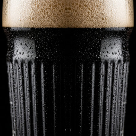 A focused, symmetrical macro photograph in a square format (1:1) capturing the highly detailed, emboの素材