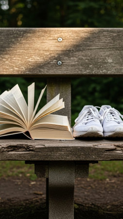 A vertical composition showcasing the juxtaposition of analog intellectual pursuits and physical welの素材