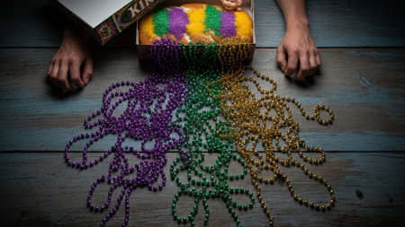 An environmental cinematic wide shot, extreme overhead, capturing a partially opened traditional Kinの素材