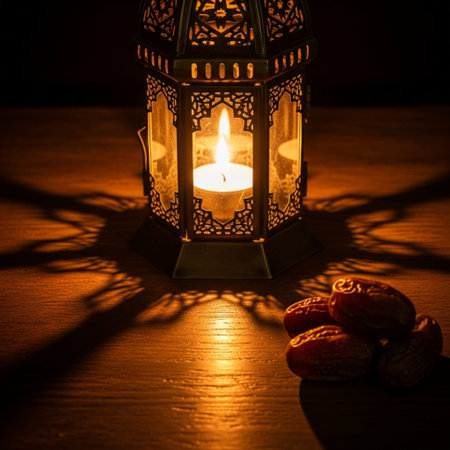 A striking square composition focused exclusively on the ornate lower grille of a traditional lit Faの素材